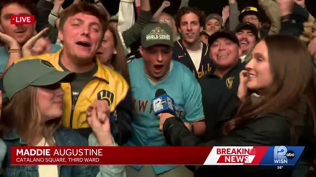 WATCH: Brewers fans react to winning Game 1 of the World Series — WISN 12 Milwaukee, Austin Sports news