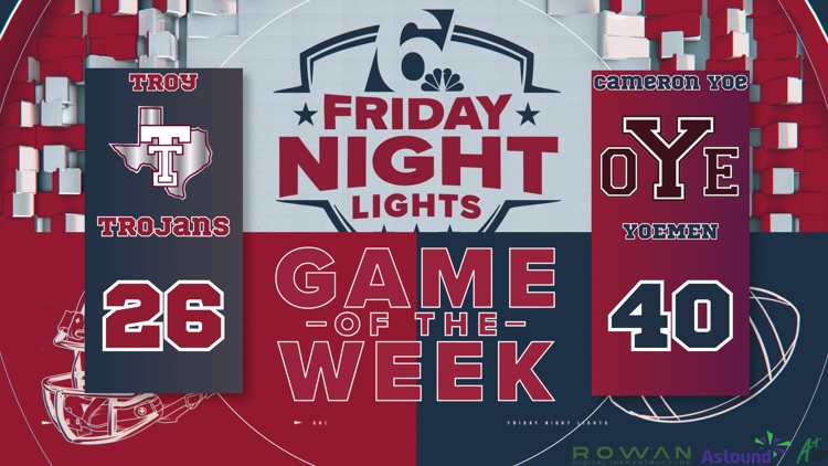 Friday Night Lights Game of the Week | Troy vs. Cameron Yoe — KCEN (Central Texas), Austin Sports news